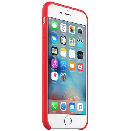 Husa de protectie Apple pentru iPhone 6s, Piele, Red