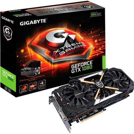 Placa video GIGABYTE GeForce GTX 1080 Xtreme Gaming Premium Pack 8GB DDR5X 256-bit