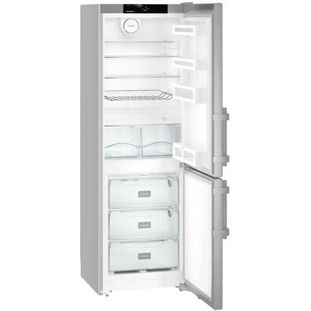 Combina frigorifica Cnef 3515, 308 L, Clasa E, NoFrost, Argintiu
