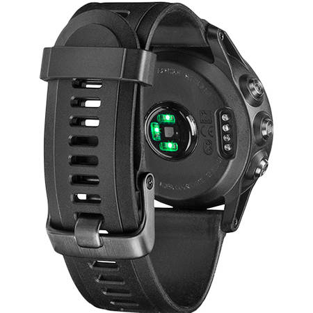 Smartwatch Garmin Fenix 3 Sapphire HR Curea Silicon Negru