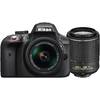 Aparat foto DSLR Nikon D3300, 24.2MP, Black + Obiectiv AF-P 18-55mm VR + Obiectiv AF-P 55-200mm VR II