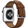 Apple Watch 1 Otel Inoxidabil Argintiu 38 MM Si Curea Piele Maro