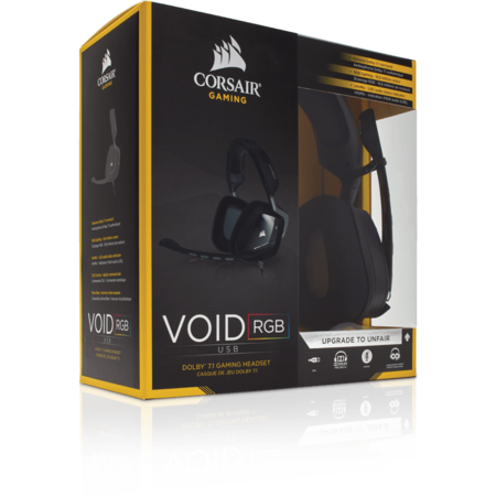 Corsair VOID gaming headset 7.1, USB, RGB Lighting, CUE Control - Black