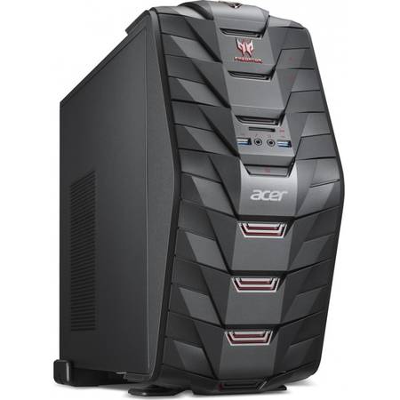 Sistem Desktop Gaming Acer Predator AG3-710 ,Intel Core i5-6400 2.70GHz, 8GB, 1TB + 128GB SSD, DVD-RW, nVIDIA GeForce GTX 1060 3GB, Free DOS, Black, Mouse + Tastatura
