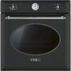 Smeg Cuptor COLONIALE 6 functii electric antracit/acc. arg.