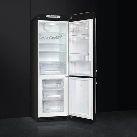 Combina frigorifica retro Smeg FAB32RNEN1, congelator No Frost, clasa A++, negru