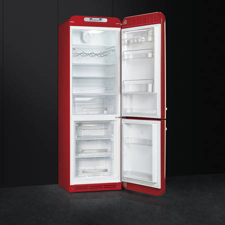 SMEG combina frigorifica RETRO 50, 229 l / 92 l, deschidere dreapta, rosu