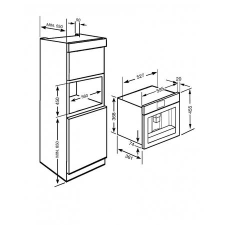 Expresor incorporabil automat Smeg Linea CMSC45B, alb
