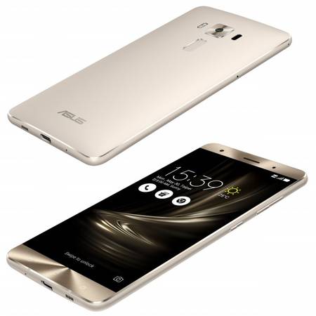Telefon mobil Dual SIM ASUS ZenFone 3 Deluxe ZS570KL, Quad Core 2.15GHz, 64GB + 6GB RAM, LTE, Glacier Silver