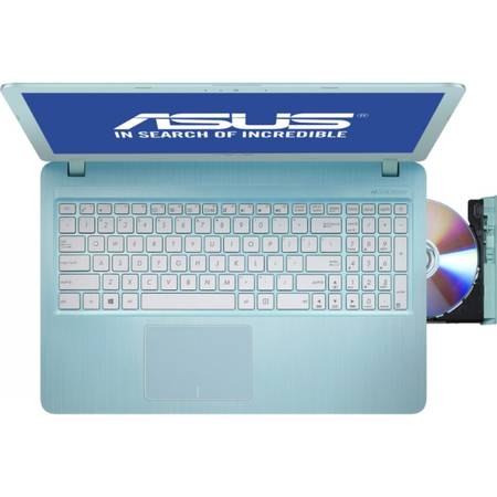 Laptop ASUS 15.6" X540SA, Intel Celeron N3060, 4GB, 500GB, GMA HD 400, FreeDos, Aqua Blue