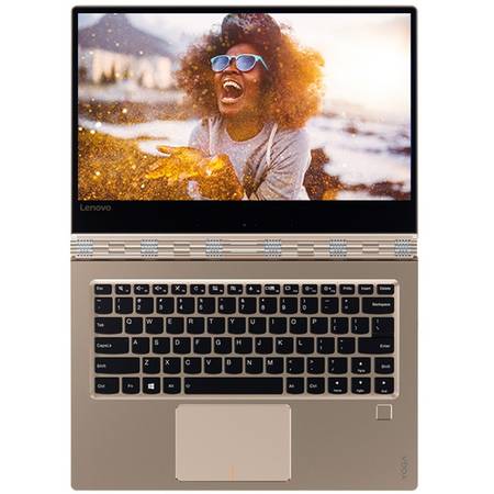 Laptop 2-in-1 Lenovo 13.9" Yoga 910, FHD IPS Touch,  Intel Core i7-7500U, 8GB DDR4, 512GB SSD, GMA HD 620, Win 10 Home, Gold