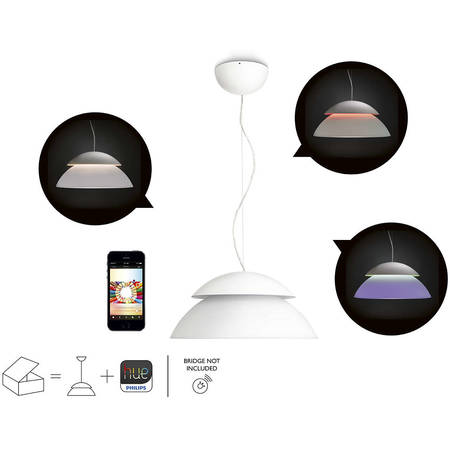 Lustra tavan inteligenta LED Philips Hue Beyond, WiFi, lumina RGB