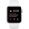 Smartwatch Apple Watch 1 38MM Aluminiu Argintiu Si Curea Silicon Sport Alb