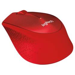 Logitech Mouse Wireless M330 SILENT PLUS, red