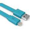 Cablu date si incarcare Kit „Fresh” – Apple Lightning, MFI, suprafata plata, LED, IP5USBFRESHBL Blue