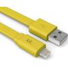 Cablu date si incarcare Kit „Fresh” – Apple Lightning, MFI, suprafata plata, LED, IP5USBFRESHYL Yellow
