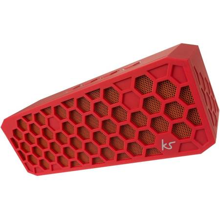 Boxa portabila stereo cu bluetooth KitSound "Hive 2 ", NFC, Rosu