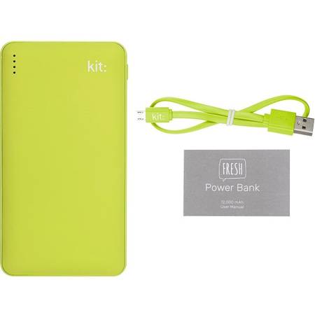 Kit Fresh Power Bank 12,000 mAh Dual USB Qualcomm Quick Charge (Meadow green)