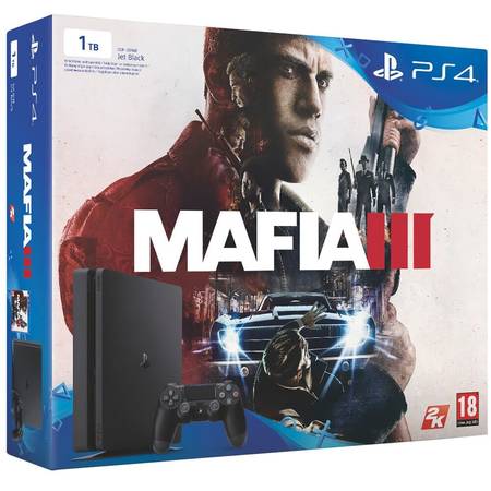 Consola PlayStation 4, 1TB + Joc Mafia 3 pentru PlayStation 4