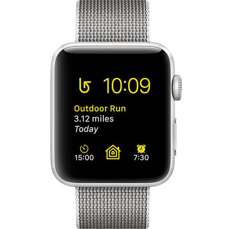 Apple Watch 2 Aluminiu Argintiu 42MM Si Curea Nylon Gri Pearl