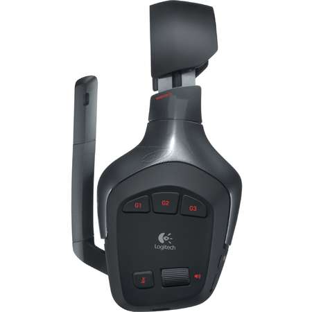 Casti cu microfon wireless Logitech G930, Negru