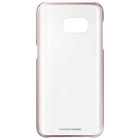 Husa pentru Galaxy S7 Edge G935 Clear Cover Pink Gold