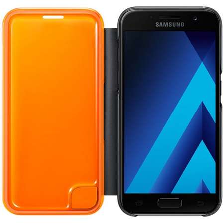 Husa Neon Flip Cover pentru Samsung Galaxy A3 (2017), EF-FA320PBEGWW Black