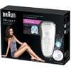 Braun Epilator 7921E Skin Spa Wet & Dry Legs & Body & Face, 40 de pensete, perie de exfoliere, alb/albastru