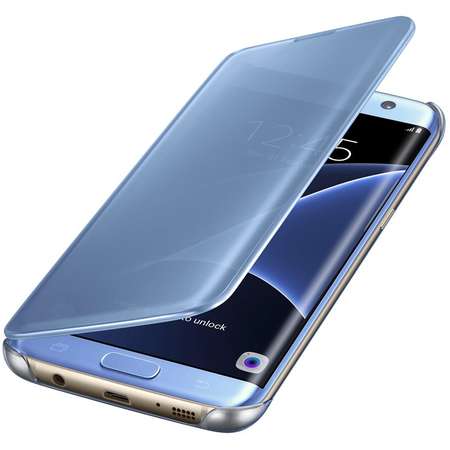 Husa Galaxy S7 Edge G935 Clear View Cover Blue