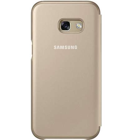 Husa Neon Flip Cover pentru Samsung Galaxy A3 (2017) Gold
