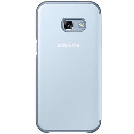 Husa Neon Flip Cover pentru Samsung Galaxy A3 (2017) Blue