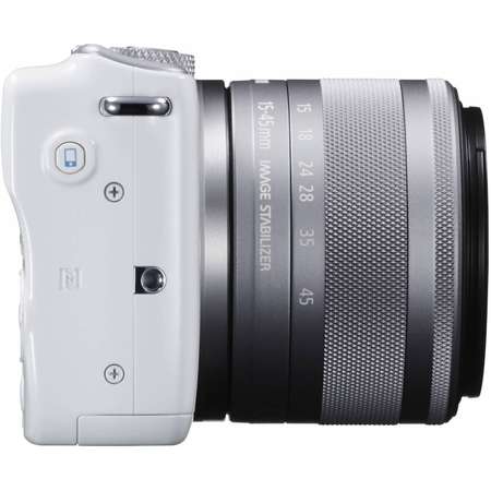 Aparat foto Mirrorless EOSM10 alb + obiectiv EF-M 15-45mm IS
