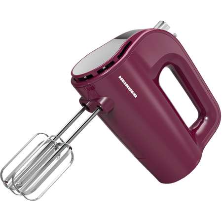 Mixer de mana Charm HM-350BGL, 350W, 5 Viteze, Decoratiuni Inox, Burgundy