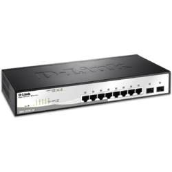 D-Link Switch 8 porturi Gigabit 802.3, 2 porturi combo
