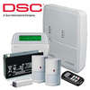 DSC Kit alarma format din centrala ALEXOR,Tastatura,Detectoare x 2,Telecomanda x 1,Contact magnetic