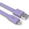 Cablu date si incarcare Kit „Fresh” – Apple Lightning, MFI, suprafata plata, LED, IP5USBFRESHPU Purple