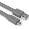 Cablu date si incarcare Kit „Fresh” – Micro USB, suprafata plata, LED, 8600USBFRESHGY Grey