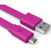 Cablu date si incarcare Kit „Fresh” – Micro USB, suprafata plata, LED, 8600USBFRESHPI Pink