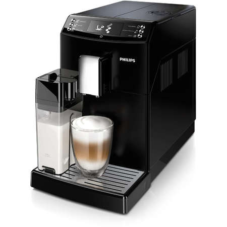 Espressor super-automat EP3550/00, sistem filtrare AquaClean, carafa de lapte integrata, 5 setari intensitate, optiune cafea macinata, 5 bauturi, negru