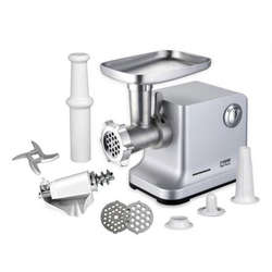 Masina de tocat Heinner MG-2100SS, 2100W, Accesoriu rosii, Accesoriu carnati, Cutit si site inox