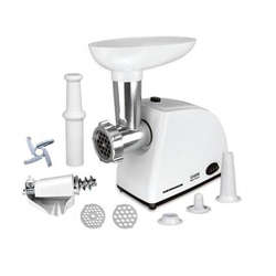 Masina de tocat Heinner MG-W1200R, 1360W, Accesoriu rosii, Accesoriu carnati, Cutit inox