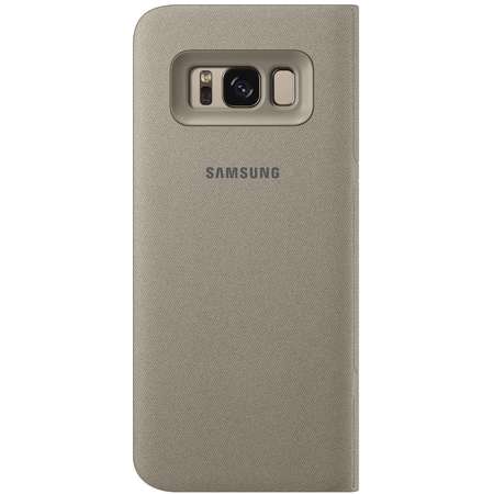 Husa protectie LED Flip Wallet pentru Samsung Galaxy S8 (G950), EF-NG950PFEGWW Gold