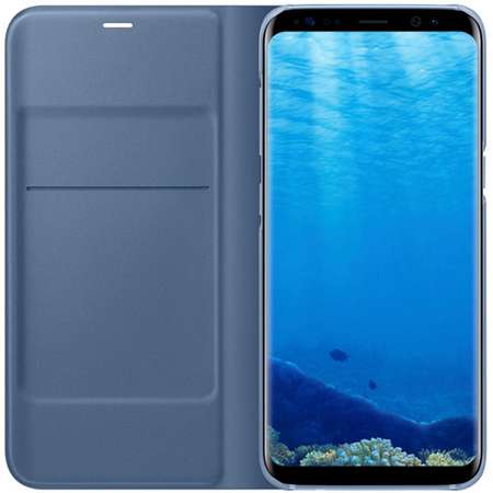 Husa protectie LED Flip Wallet pentru Samsung Galaxy S8 (G950), EF-NG950PLEGWW Blue