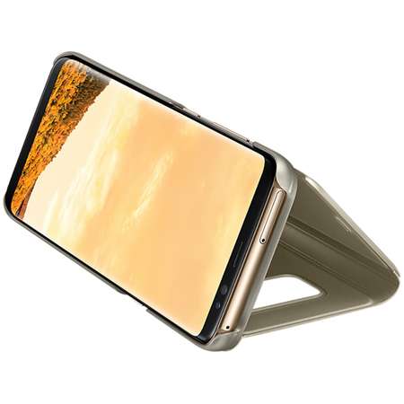 Husa Clear View Stand Cover pentru Samsung Galaxy S8 (G950), EF-ZG950CFEGWW Gold