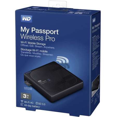 HDD Extern My Passport Wireless Pro 2.5'' 3TB WiFi, negru