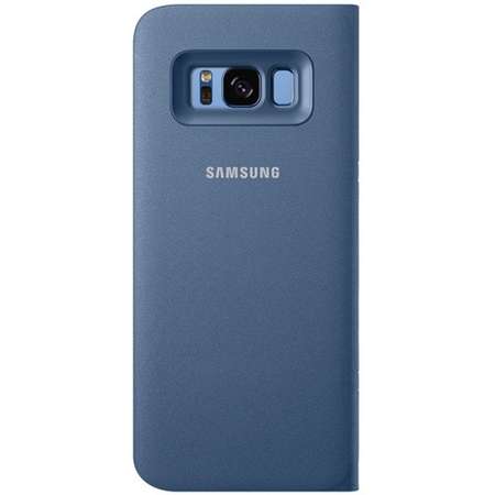 Husa protectie LED Flip Wallet pentru Samsung Galaxy S8 Plus (G955), EF-NG955PLEGWW Blue