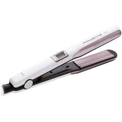 Rowenta Placa de intins parul Liss & Curls Premium Care SF7660F0, Cashmere Keratin, placi flotante, 130-200C, functie Respect, generator de ioni, LCD, alb