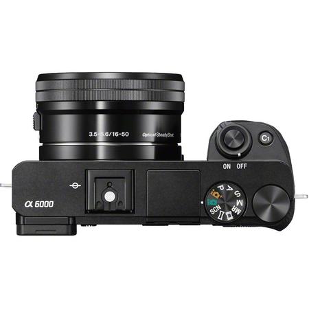 Sony ILCE6000, 24.3MP, Black + Obiectiv 16-50mm