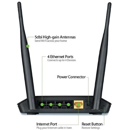 Router Wireless N 300Mbps, 4 porturi 10/100 DIR-605L