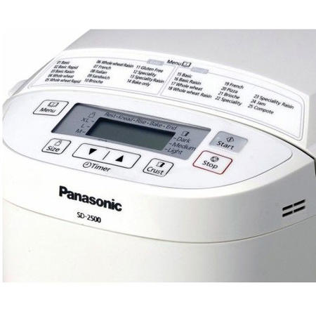 Masina de paine Panasonic SD-2500WXE, 550 W, 10 programe, Cronometru, Alb
